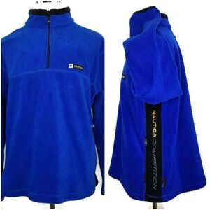 Vtg 90s Nautica Competition Fleece Pullover Usa